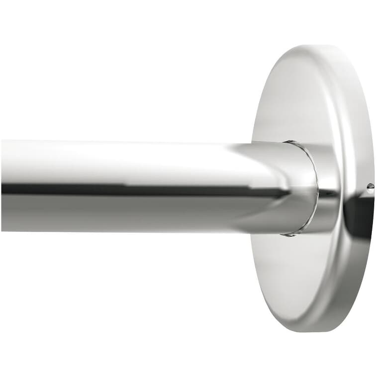Adjustable Curved Shower Rod - Chrome, 57" - 60"