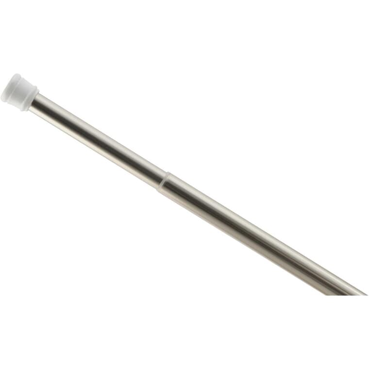 Adjustable Straight Shower Rod - Satin Nickel, 42" - 72"