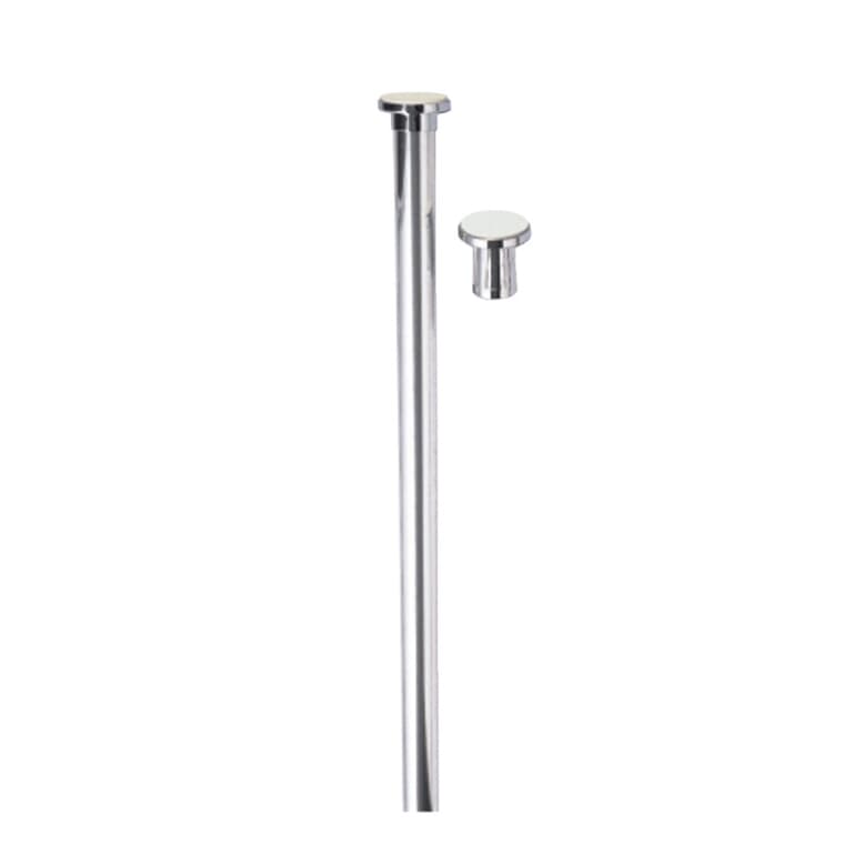 Tension Shower Rod with Trim - Aluminum, 60''