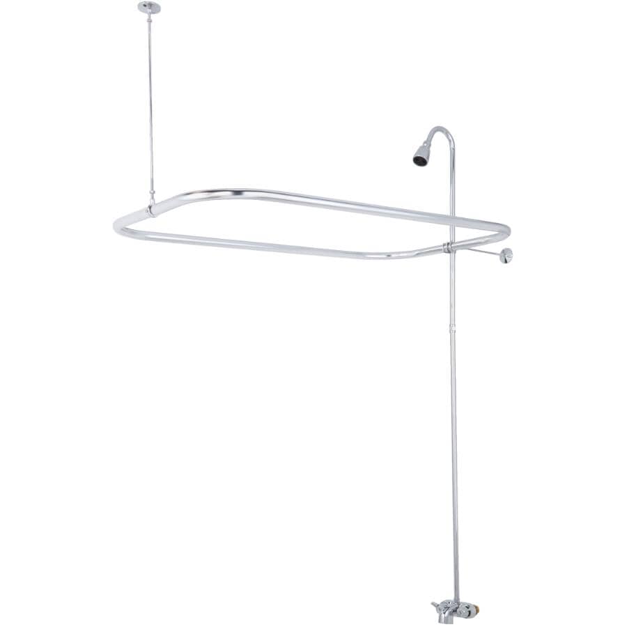 WATERLINE PRODUCTS:Shower Riser Frame - with Shower Head, Chrome
