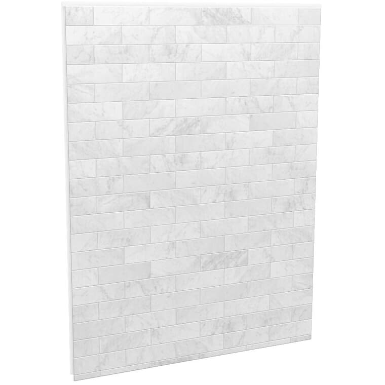 Mur de douche arrière Utile de 60 po x 80 po, marbre de Carrare