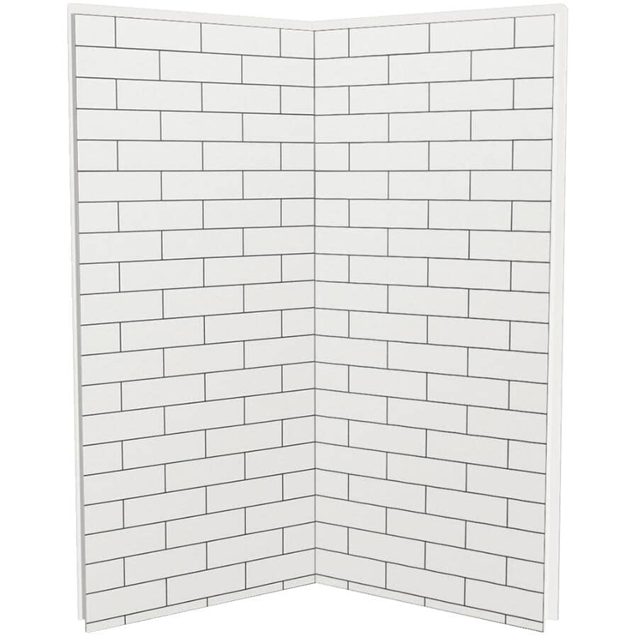 Fascinating Corner Shower Walls Photos
