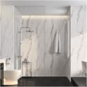 WETWALL 60" x 32" Augusta Calacatta 4-Piece Tub + Shower Surround ...