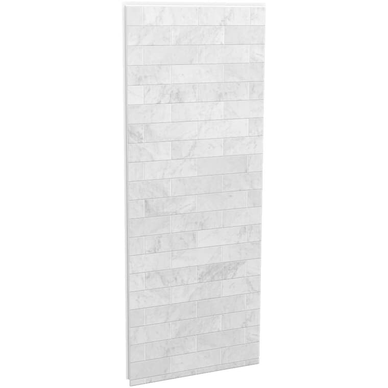 Mur de douche latéral Utile de 32 po x 80 po, marbre de Carrare