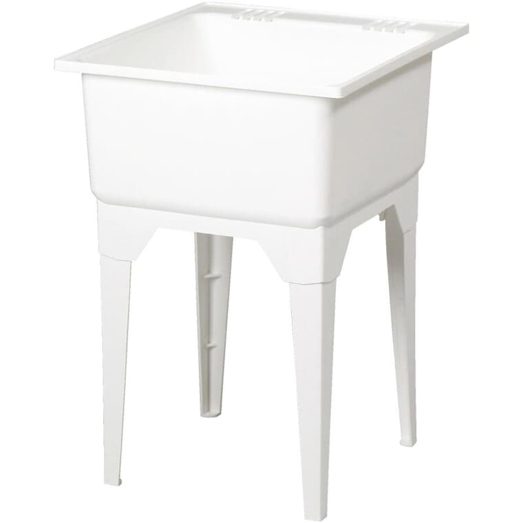 22.25" x 24.38" Polypropylene Laundry Tub - White