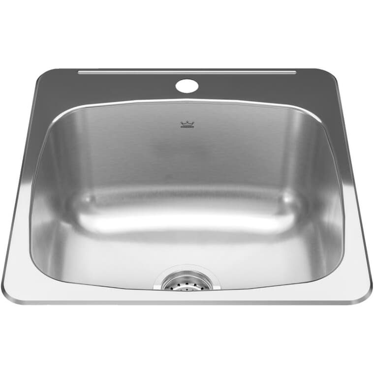 20.13" x 20.56" Drop-In Laundry Sink - Stainless Steel