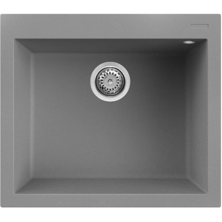 22.5" x 19.75" x 8.38" Granitek Drop-In Kitchen Sink - Titanium