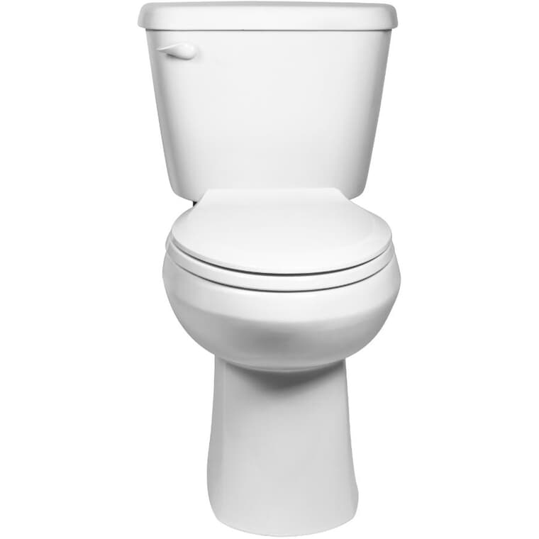 Toilette allongée Sonoma à haute efficacité de 4,8 L et à hauteur idéale de 16,5 po, blanc