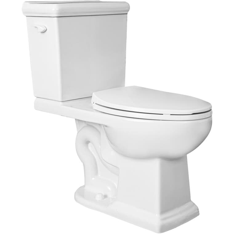 Toilette allongée Dietrich à haute efficacité de 4,8 L et à hauteur accessible de 17 po, blanc