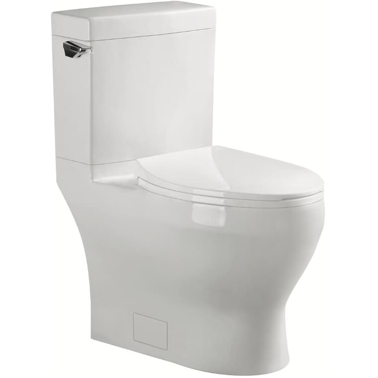 Toilette allongée Kalie blanche de 4,8 L, hauteur accessible de 16,5 po