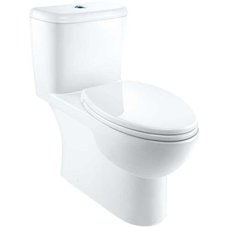 Toilette allongée Sydney Smart II à haute efficacité à double chasse de 3 L/4,3 L, sans réservoir et à hauteur accessible de 16,5 po, blanc