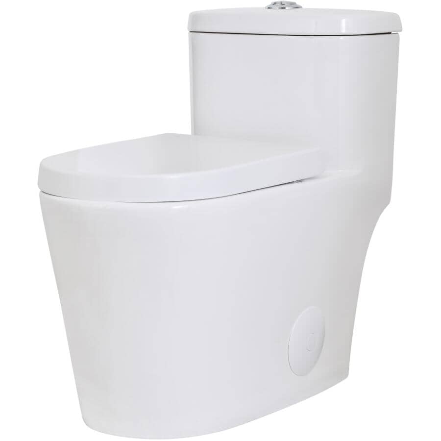 CHELINI:3 L/4.8 L Marchetti Dual Flush Elongated Toilet - 16" Accessible Height, White