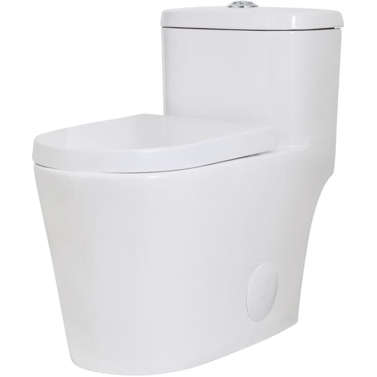 Toilette allongée Marchetti à double chasse de 3 L/4,8 L et à hauteur accessible de 16 po, blanc