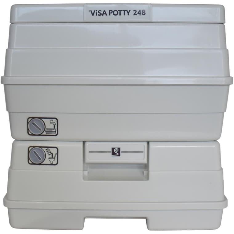 18 L Visa 2 Piece Portable Toilet - White