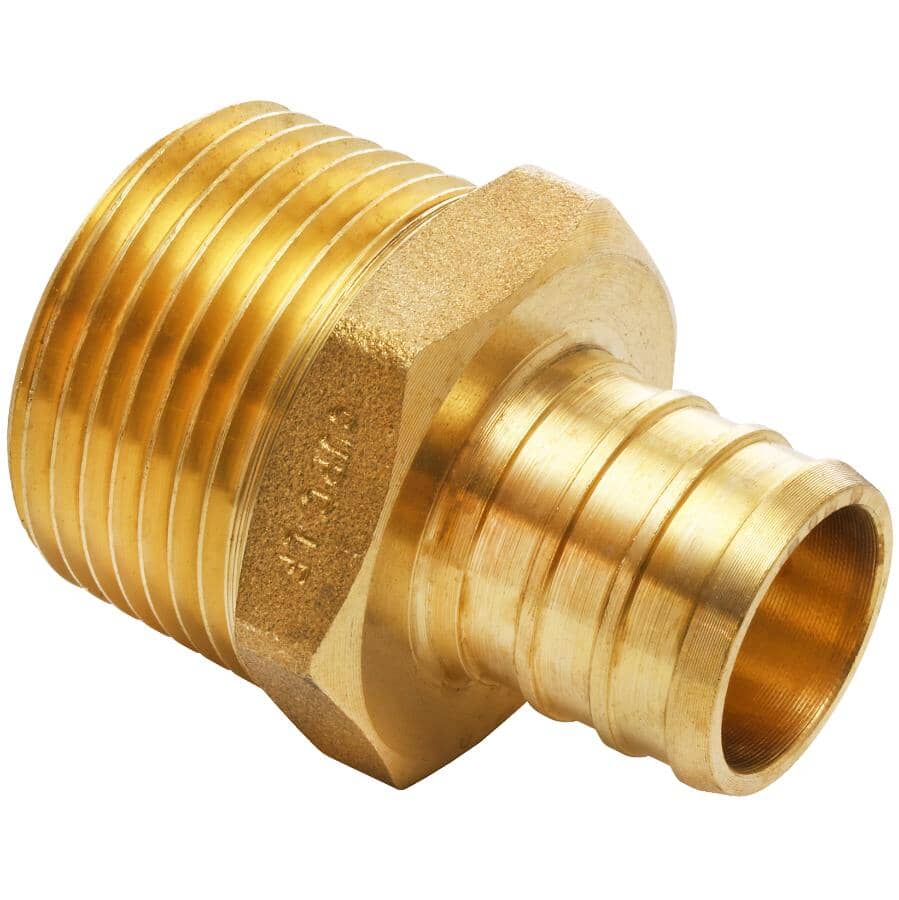 3/4" PEX x 3/4" Male NPT Adapters 100 Poly Alloy Lead-Free Crimp Fittings 
