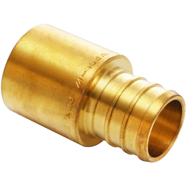 3/4" PEX  x 3/4" MPT Copper Sweat Brass Adapter