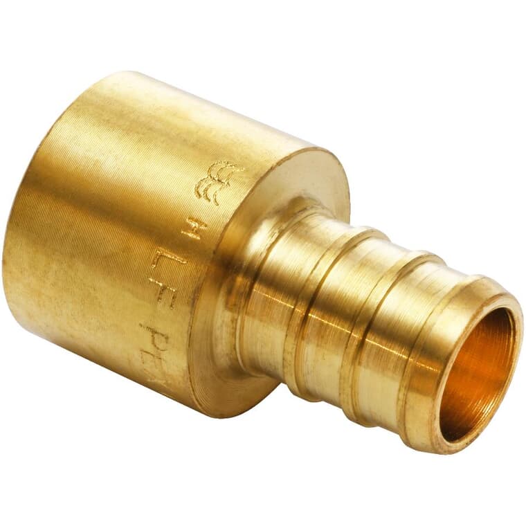 1/2" PEX  x 1/2" FPT Copper Sweat Brass Adapter