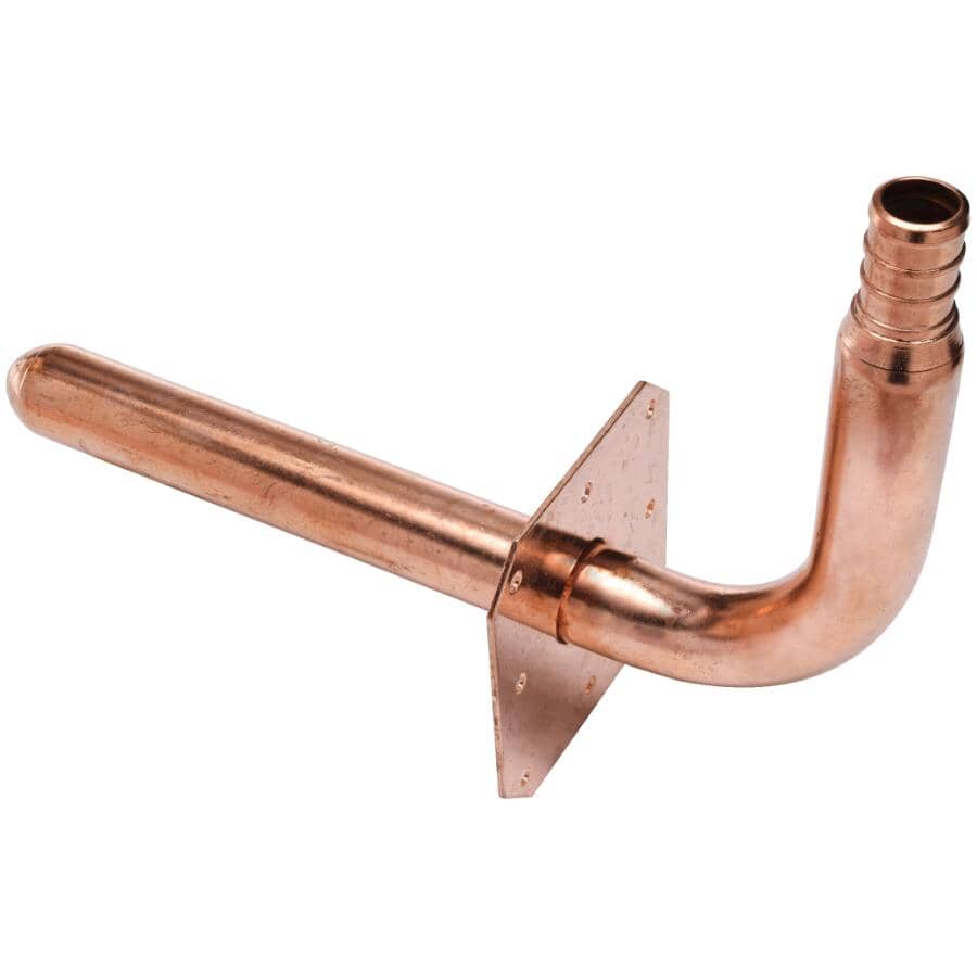 WATERLINE PRODUCTS:6" x 1/2" PEX Copper Stub-Out 90 Degree Elbow with Flange