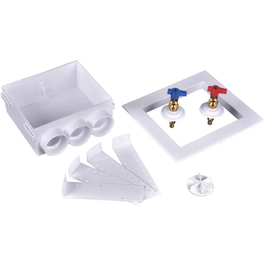 OATEY:Quadtro Washing Machine Outlet Box - with PEX Valve Connection