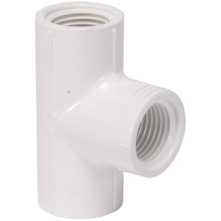 Schedule 40 1/2" FPT x FPT x FPT PVC Tee