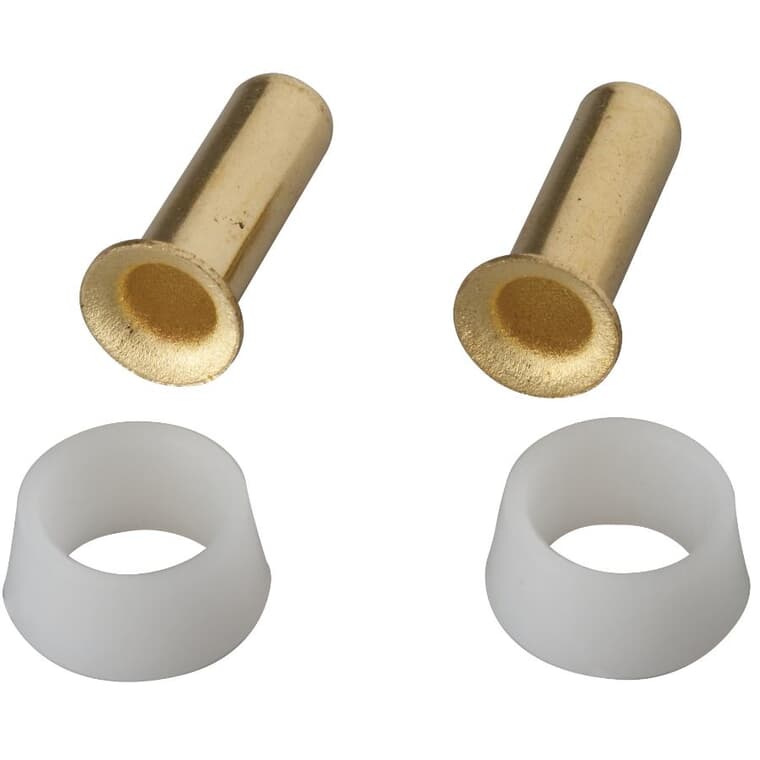 Compression Faucet Sleeves with 1/4" Brass Stiffeners