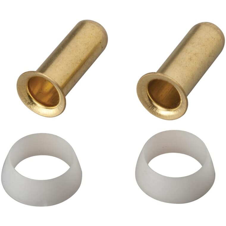 Compression Faucet Sleeves with 3/8" Brass Stiffeners