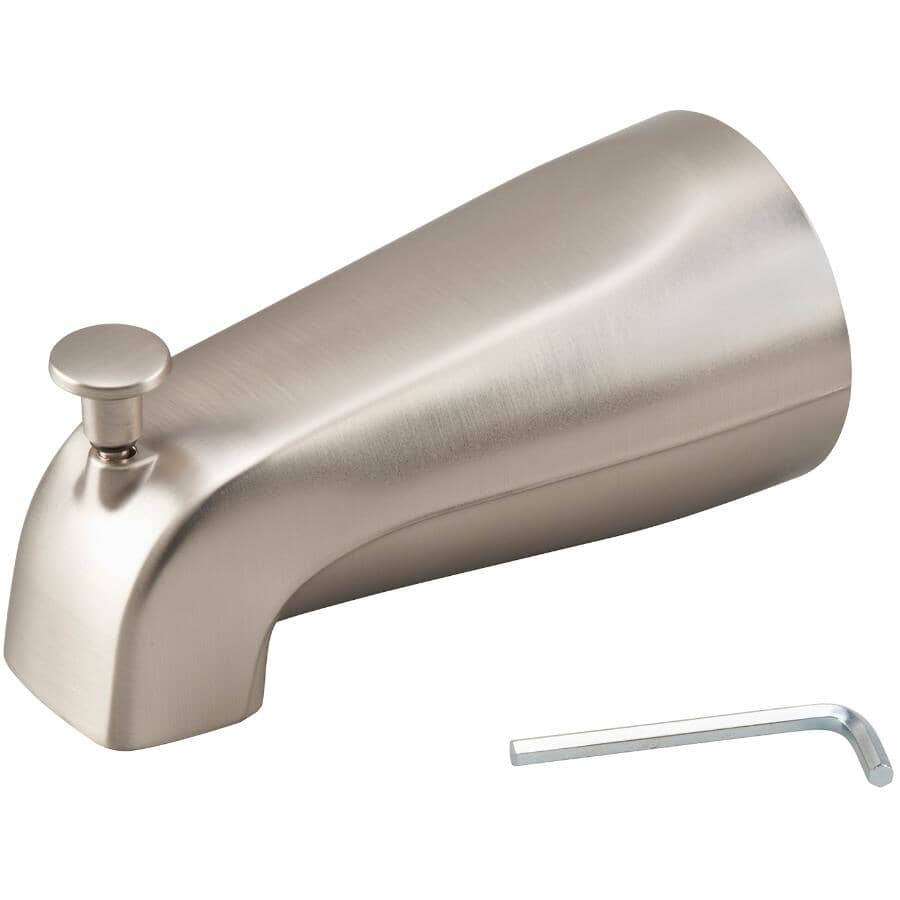MOEN:Diverter Tub Spout - with Slip Fit, Brushed Nickel