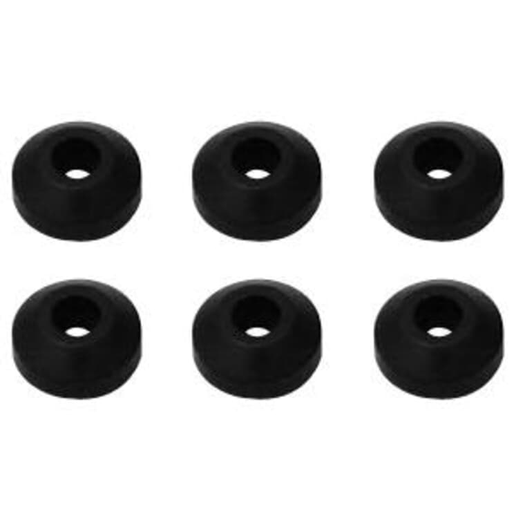 6 Pack 1/4" Small Bevelled Faucet Washers