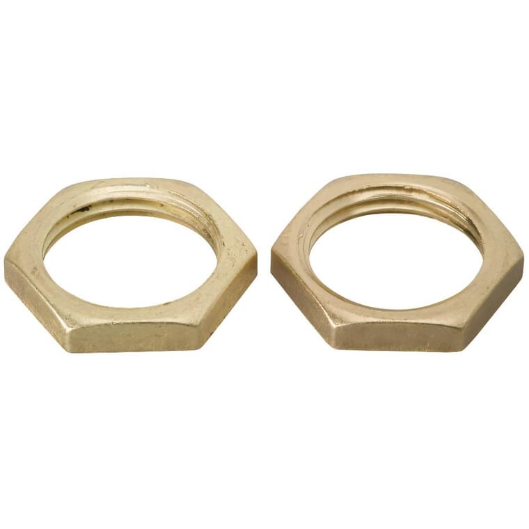 Faucet Lock Nuts - Brass, 2 Pack