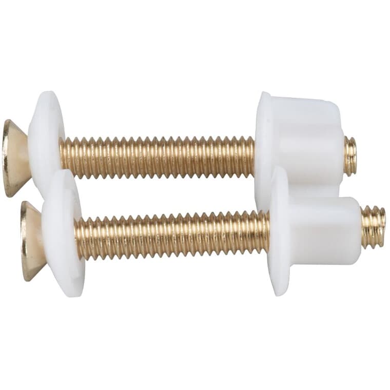 Toilet Seat Hinge Bolts - Brass