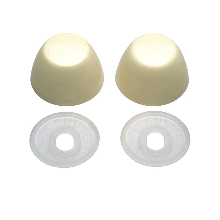 Round Plastic Bone Toilet Caps - 2 Pack