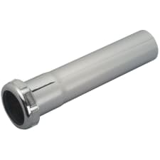 1-1/4" Chrome Plated Brass P-Trap – Adjustable, 22 Gauge, Wall Connection, Shallow Flange, Nuts & Washers Included