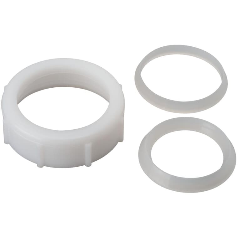 1-1/2" Slip Joint Drain Nut & Washer - Plastic