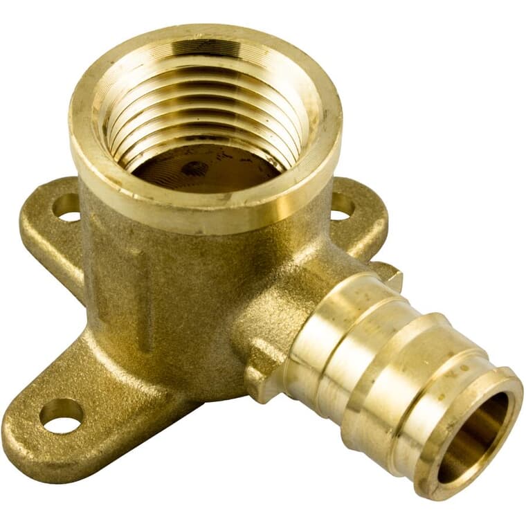 1/2" FPT x 1/2" Cold Expansion PEX Brass 90 Degree Drop Ear Elbow