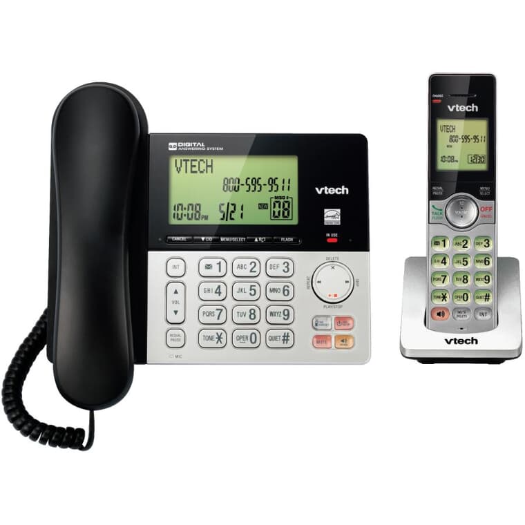 DECT 6.0 Corded & Cordless Phones & Answering System (CS6949) - 2 Pack