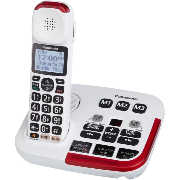 Téléphone sans fil DECT 6.0 avec répondeur (KXTGM470W)