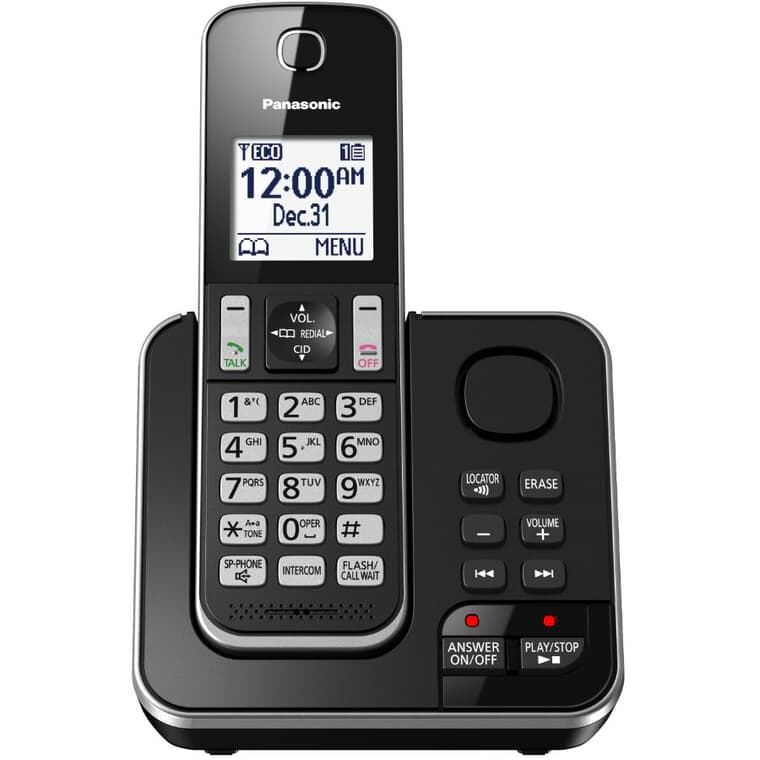 Téléphone sans fil DECT 6.0 avec répondeur (KXTGD390B)