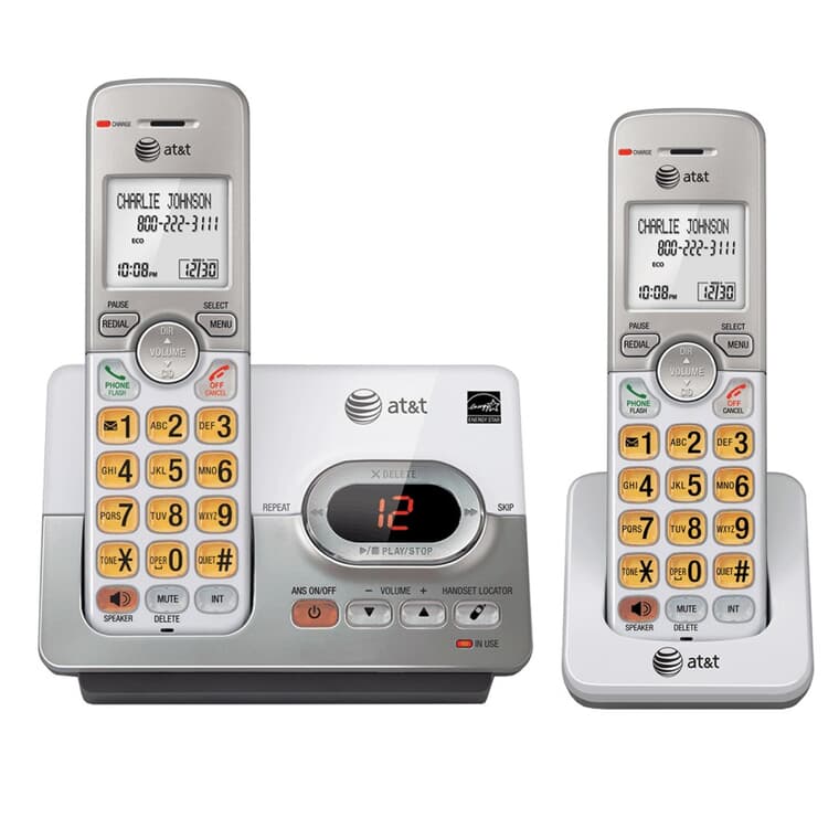 DECT 6.0 Cordless Phones & Answering System (EL52203) - 2 Pack