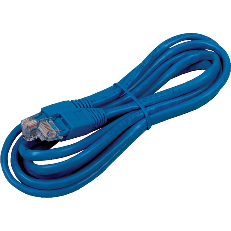 Câble CAT5E bleu avec connecteurs, 2,1 m/7 pi
