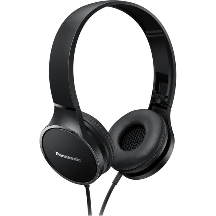 On-Ear Stereo Headphones - with Microphone, Black