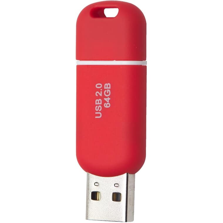 Red 64GB USB Flash Drive