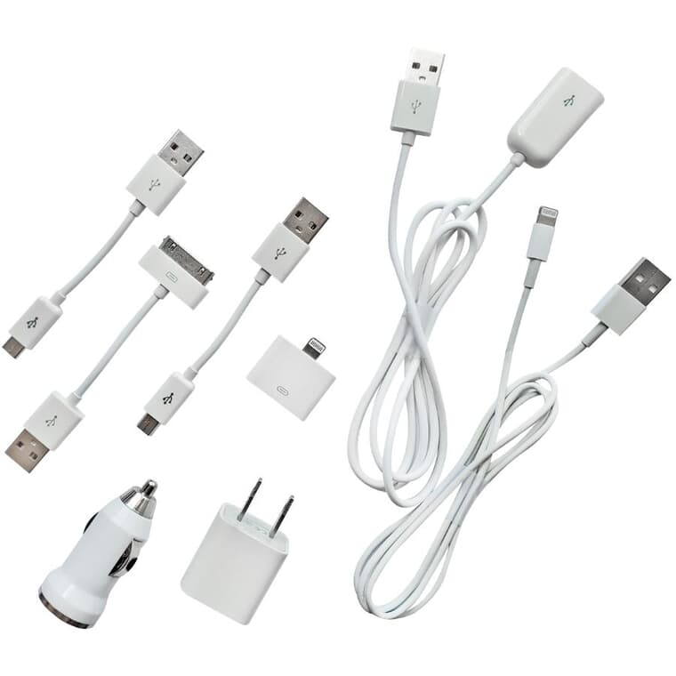 Tech Charger Pro All-in-1 USB Charger Kit - 8 Pieces
