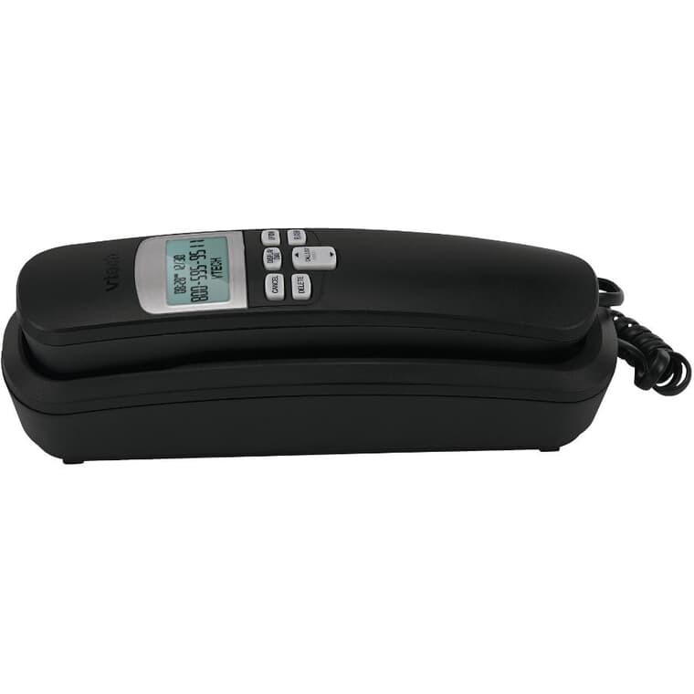 Corded Trimstyle Phone (CD1113BK) - with Caller Identification, Black