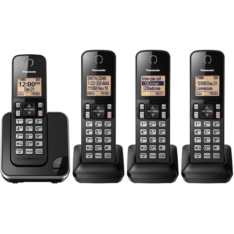 4 Pack Dect 6.0 Cordless Phones, with Caller Identification