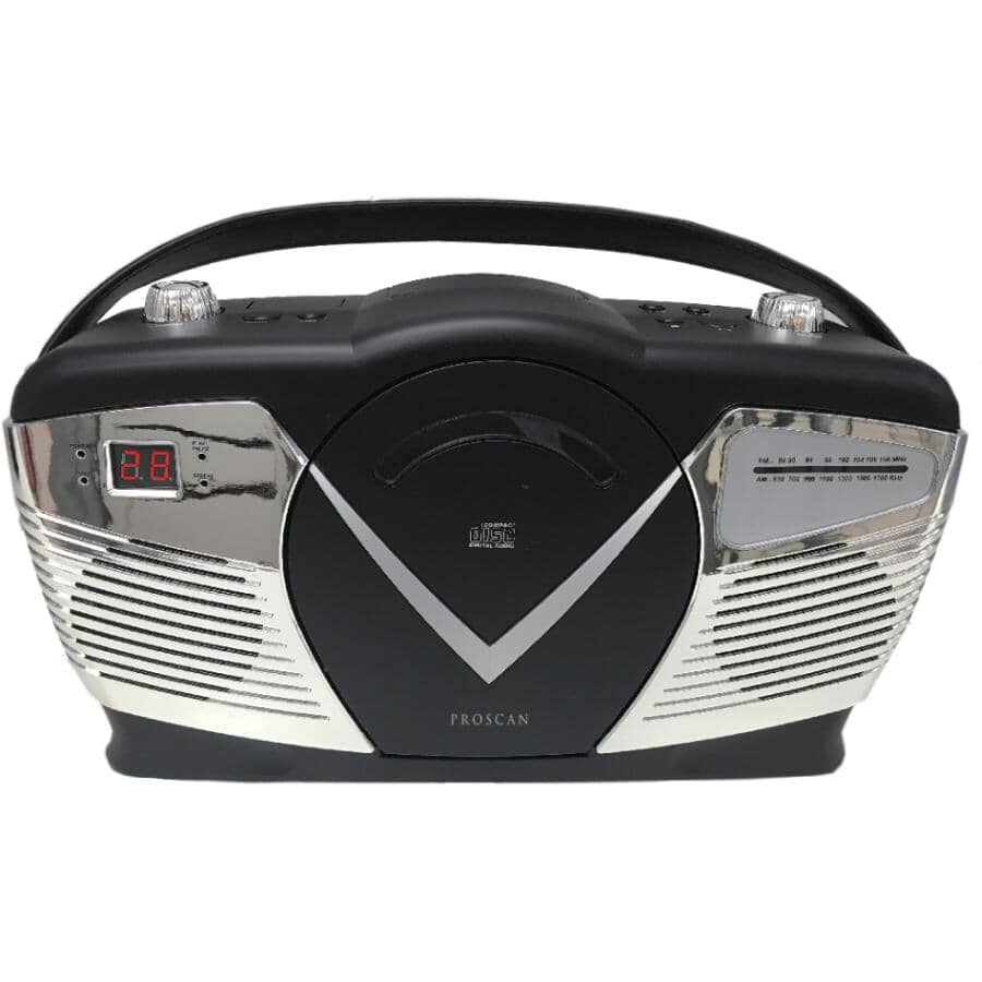 Portable CD Player With AM/FM Radio 20 Track Memory & Earphone Jack