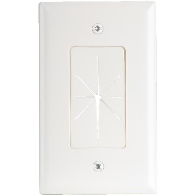 Pass-Through Wall Plate - for Low Voltage Audio Video Cables