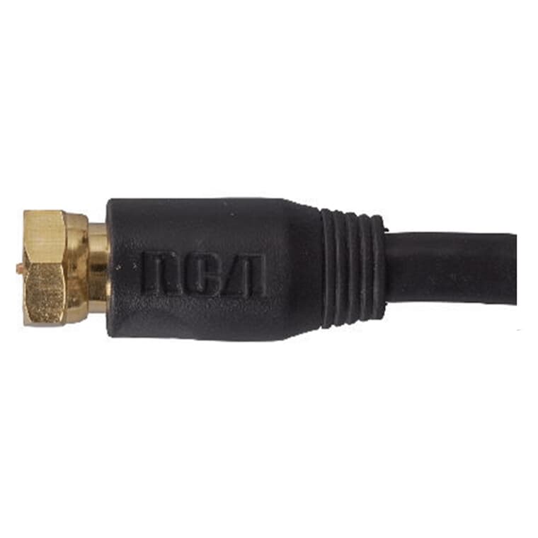 7.6 m / 25' RG6 Indoor & Outdoor Coax Cable  - with Connector, Black