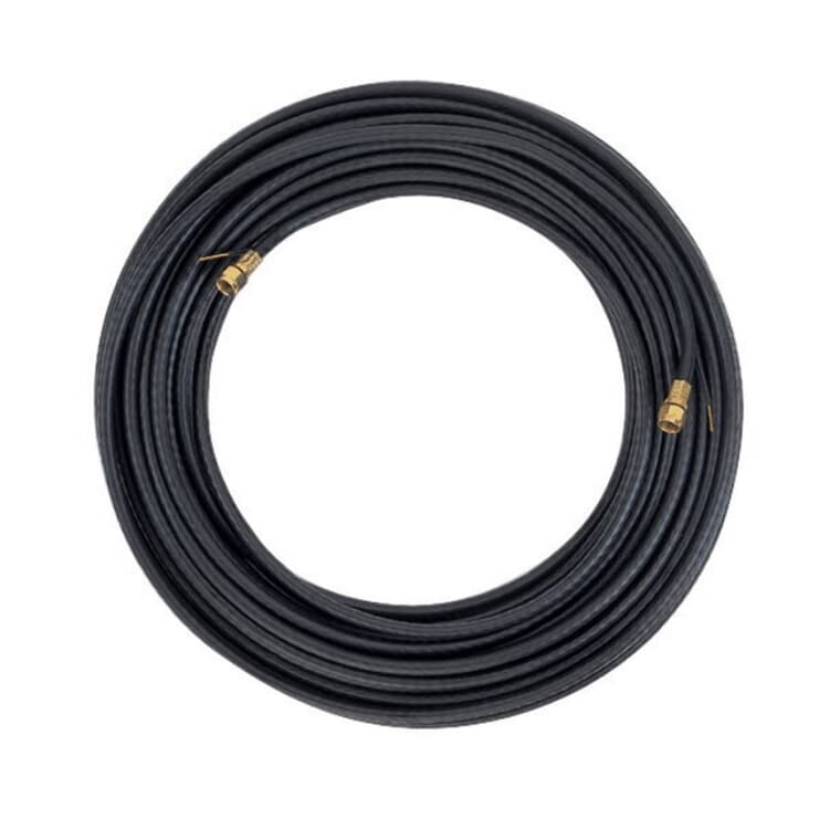 Câble coaxial RG6 de 30,5 m/100 pi pour l'extérieur, noir