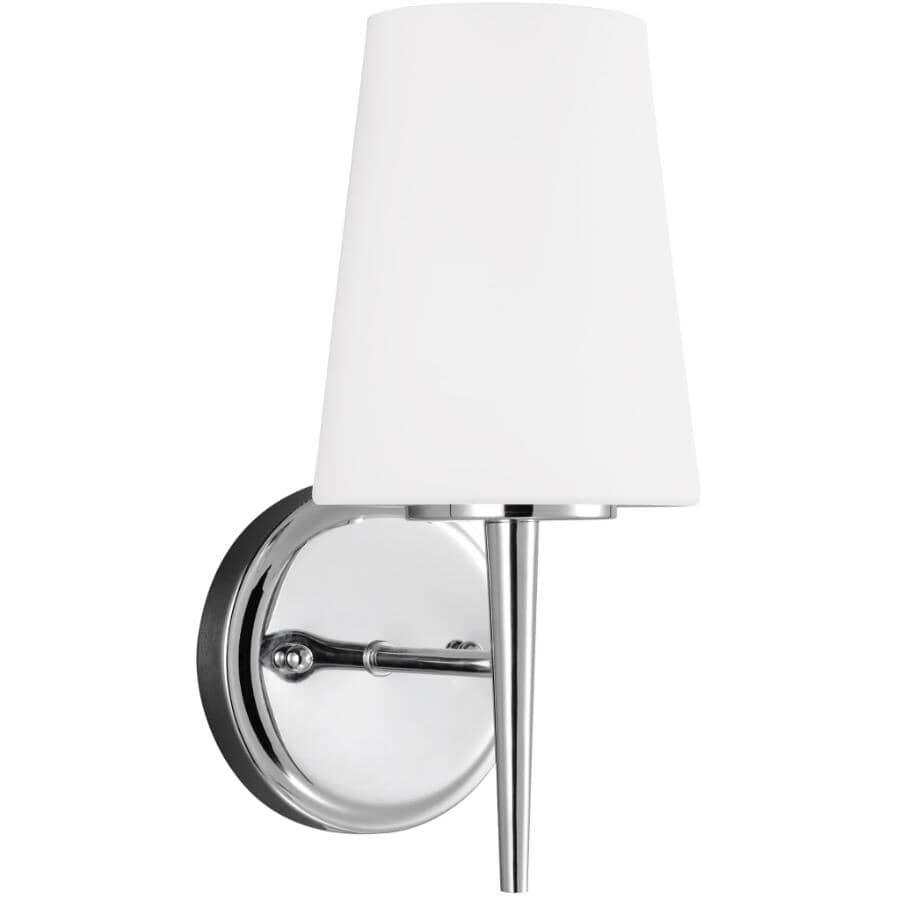 SEA GULL:Driscoll Vanity Light Fixture - Chrome  and Opal Etched Glass