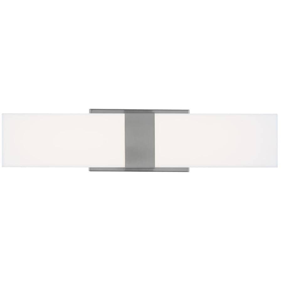 SEA GULL:Vandeventer LED Vanity Light Fixture - Brushed Nickel  and White Acrylic, Small